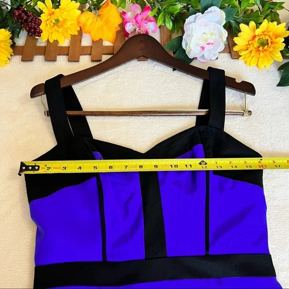 Rebecca Minkoff Violet & Black Night Out Silk Bustie Mini Dress Size 6 - Picture 16 of 17